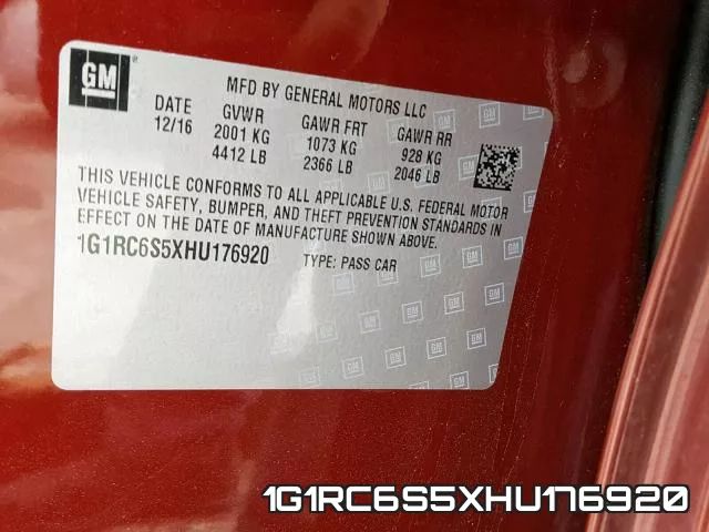 1G1RC6S5XHU176920 фото 2