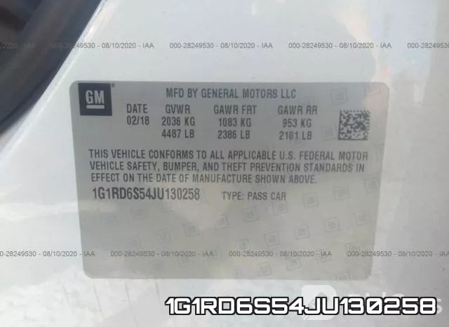 1G1RD6S54JU130258 фото 10