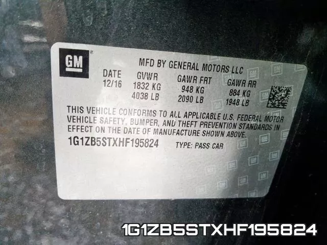 1G1ZB5STXHF195824 фото 2