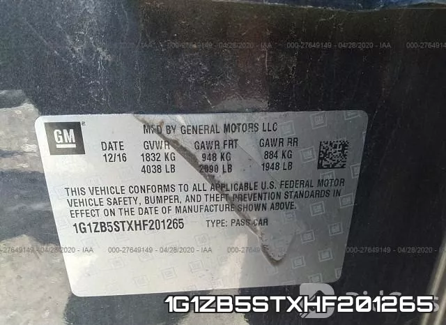 1G1ZB5STXHF201265 фото 10