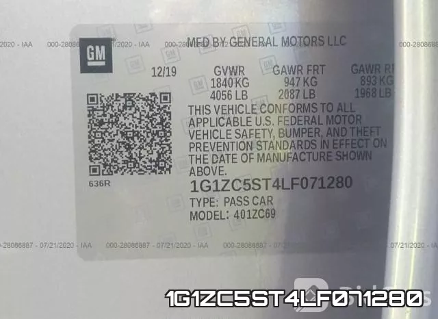 1G1ZC5ST4LF071280 фото 10