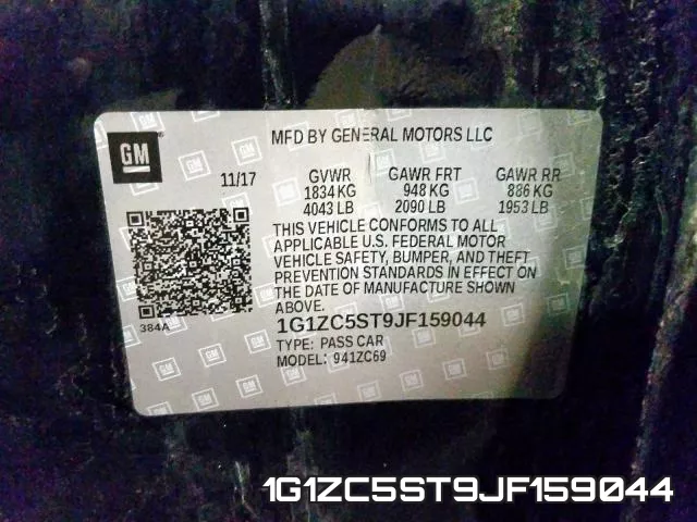 1G1ZC5ST9JF159044 фото 2