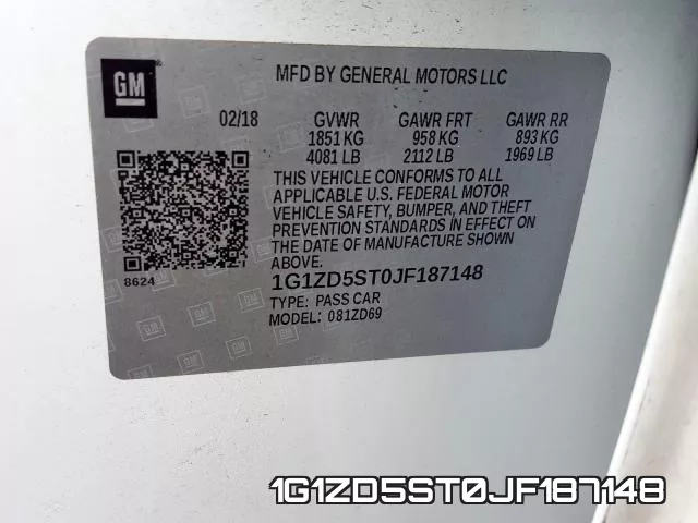 1G1ZD5ST0JF187148 фото 2