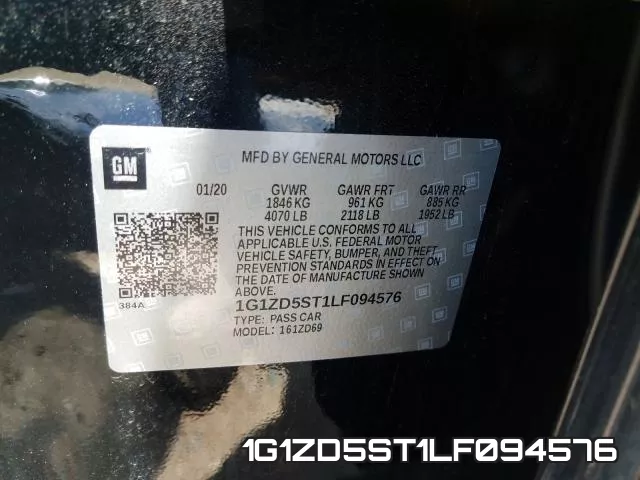 1G1ZD5ST1LF094576 фото 2