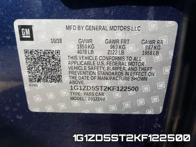 1G1ZD5ST2KF122500 фото 2