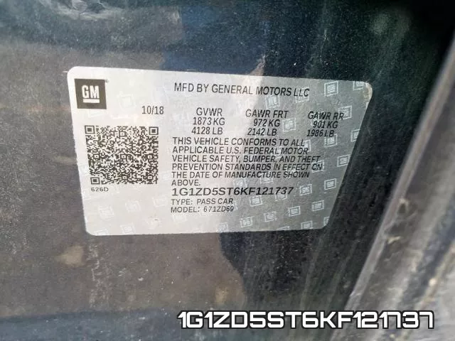 1G1ZD5ST6KF121737 фото 2