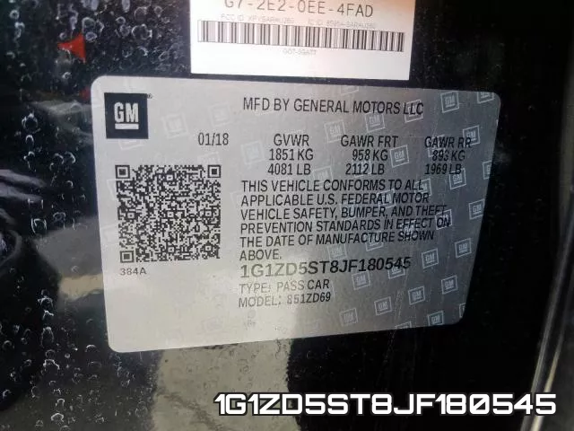 1G1ZD5ST8JF180545 фото 2