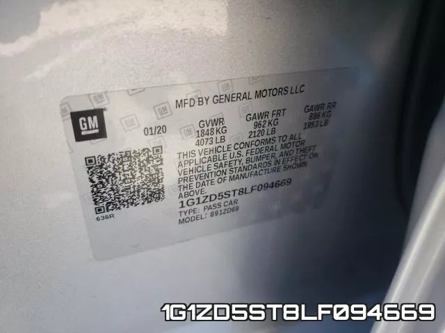 1G1ZD5ST8LF094669 фото 2