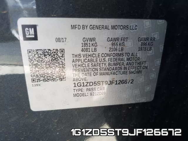1G1ZD5ST9JF126672 фото 2