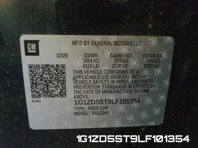 1G1ZD5ST9LF101354 фото 2