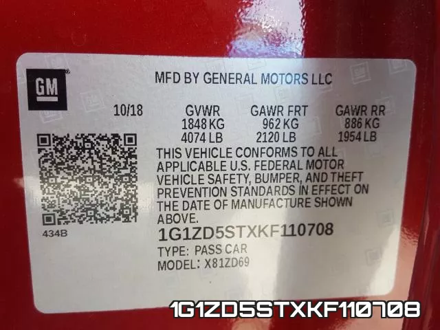 1G1ZD5STXKF110708 фото 2