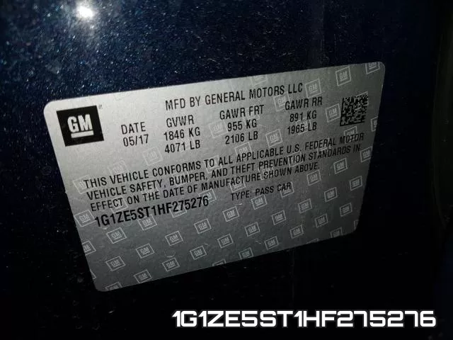 1G1ZE5ST1HF275276 фото 2