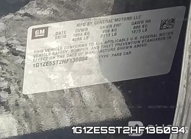 1G1ZE5ST2HF136094 фото 10