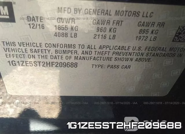 1G1ZE5ST2HF209688 фото 10