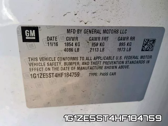 1G1ZE5ST4HF184759 фото 2