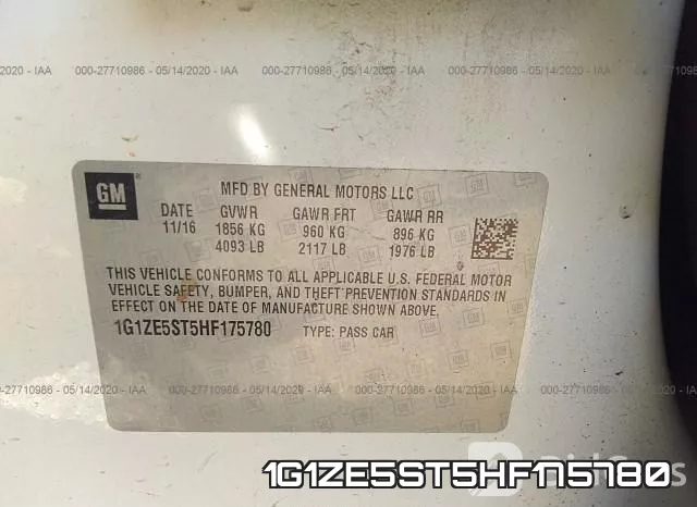 1G1ZE5ST5HF175780 фото 10