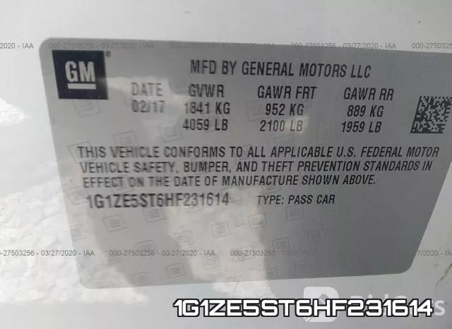 1G1ZE5ST6HF231614 фото 10