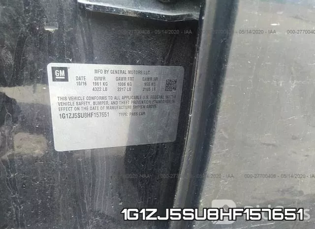 1G1ZJ5SU8HF157651 фото 10