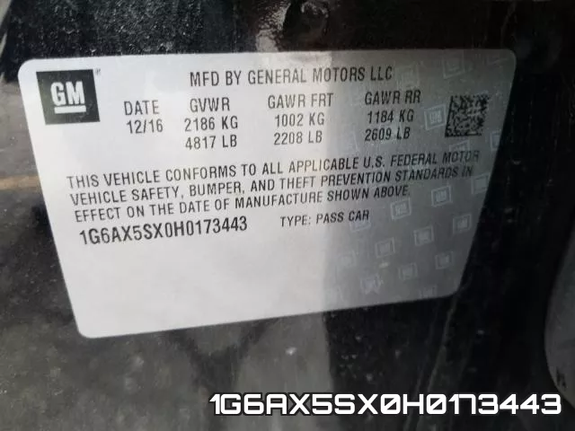 1G6AX5SX0H0173443 фото 2
