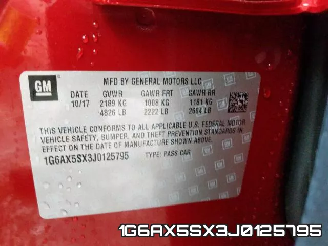 1G6AX5SX3J0125795 фото 2