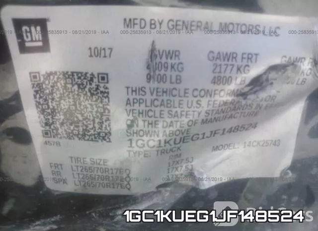 1GC1KUEG1JF148524 фото 10