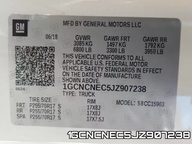 1GCNCNEC5JZ907238 фото 2