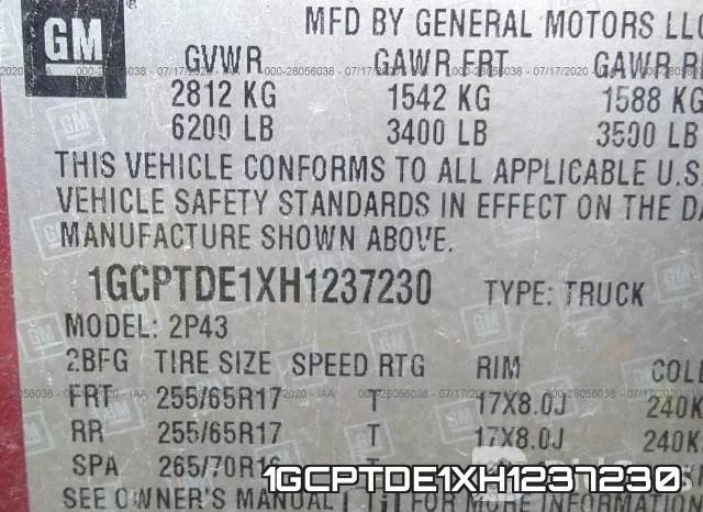 1GCPTDE1XH1237230 фото 10