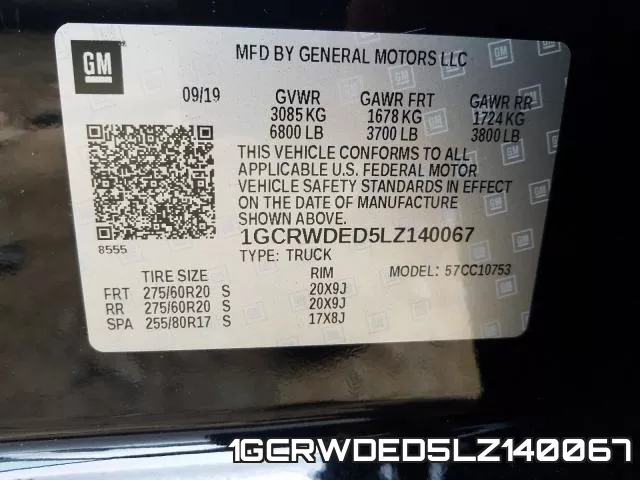 1GCRWDED5LZ140067 фото 2
