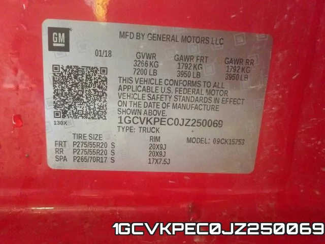 1GCVKPEC0JZ250069 фото 2