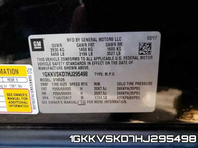 1GKKVSKD7HJ295498 фото 2