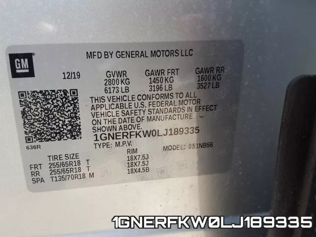 1GNERFKW0LJ189335 фото 2