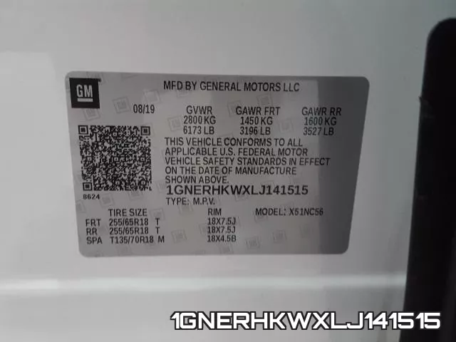1GNERHKWXLJ141515 фото 2