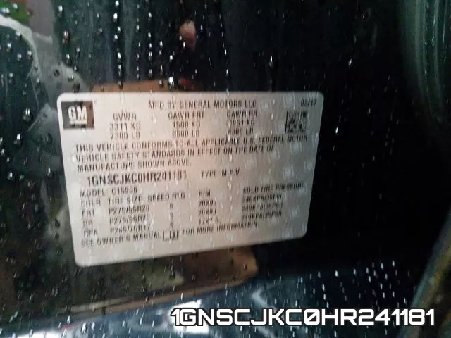 1GNSCJKC0HR241181 фото 2