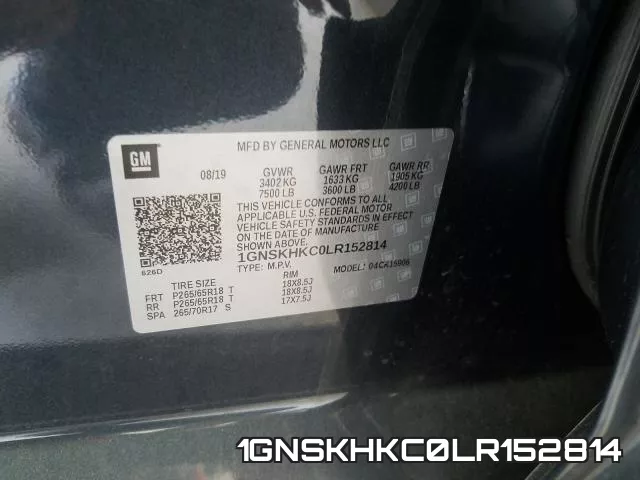 1GNSKHKC0LR152814 фото 2