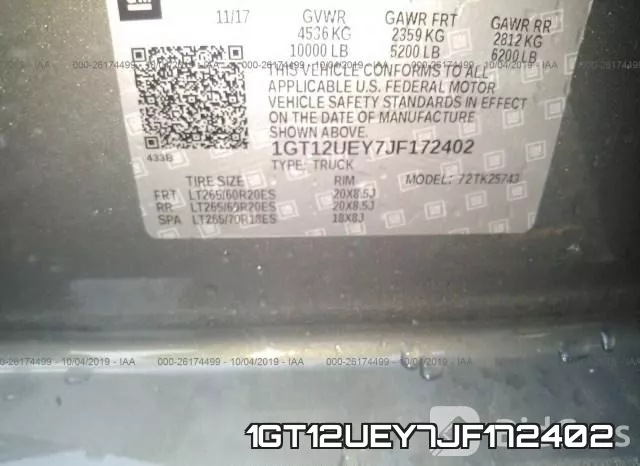 1GT12UEY7JF172402 фото 10
