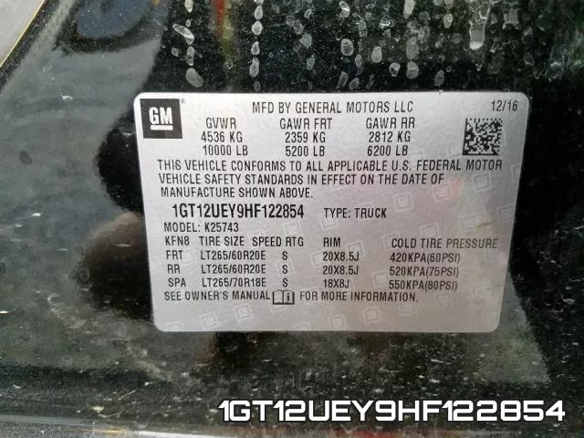 1GT12UEY9HF122854 фото 2