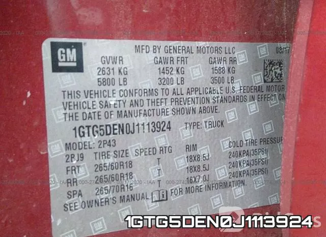 1GTG5DEN0J1113924 фото 10