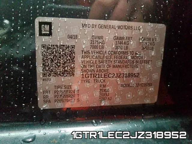 1GTR1LEC2JZ318952 фото 2