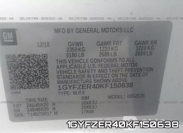 1GYFZER40KF150638 фото 10