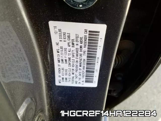 1HGCR2F14HA122284 фото 2