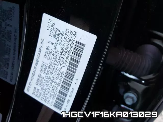 1HGCV1F16KA013029 фото 2