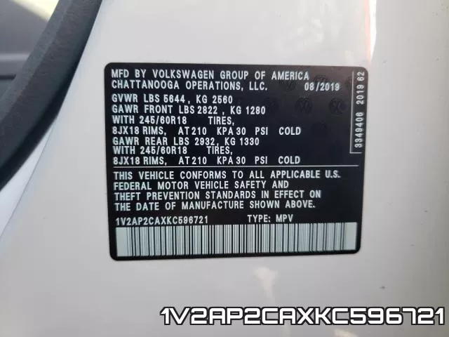1V2AP2CAXKC596721 фото 2