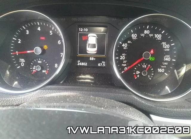 1VWLA7A31KC002608 фото 8