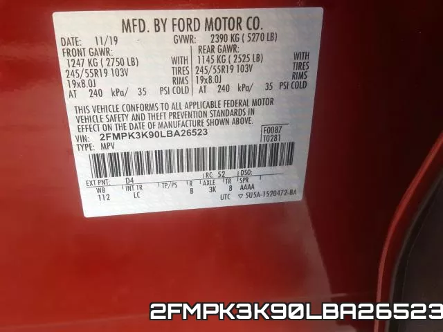 2FMPK3K90LBA26523 фото 2