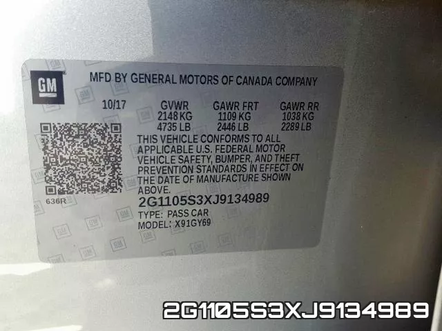 2G1105S3XJ9134989 фото 2