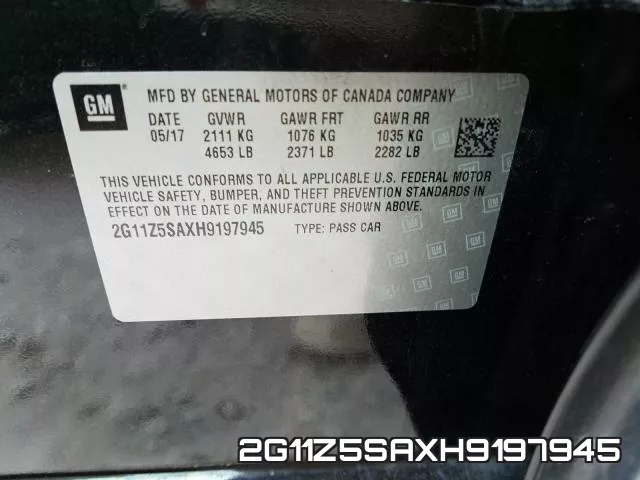 2G11Z5SAXH9197945 фото 2