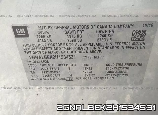 2GNALBEK2H1534531 фото 10