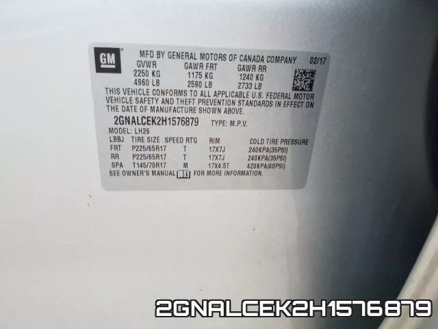 2GNALCEK2H1576879 фото 2