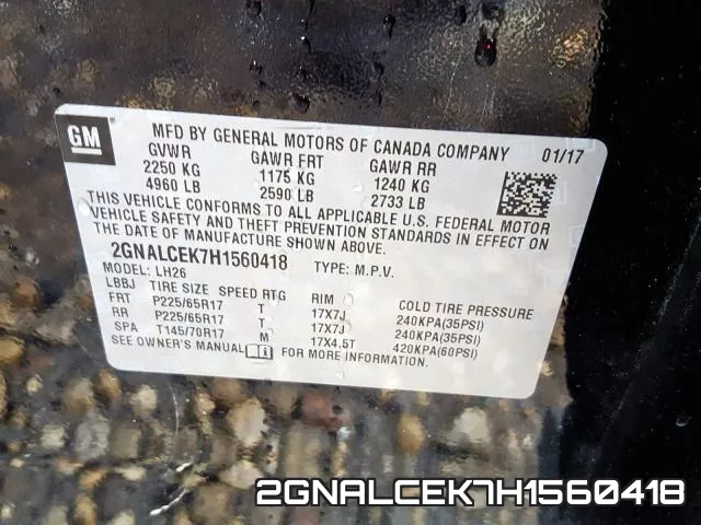 2GNALCEK7H1560418 фото 2