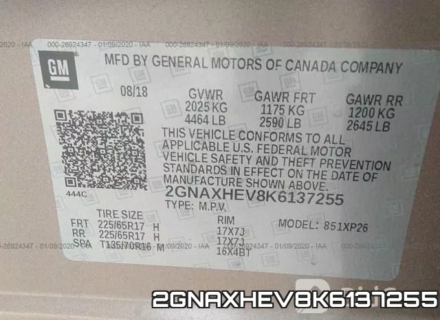2GNAXHEV8K6137255 фото 10